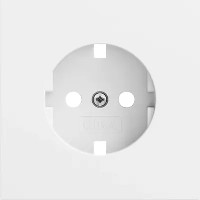 Gira centraalplaat voor wandcontactdoos met randaarde Systeem 70 wit mat (492072)