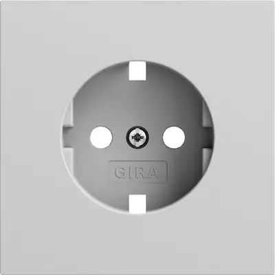 Gira centraalplaat voor wandcontactdoos met randaarde Systeem 70 grijs mat (492076)