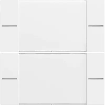 Gira wippenset 2-voudig met tekstkader voor tastsensor 4.70 wit glans (577270)