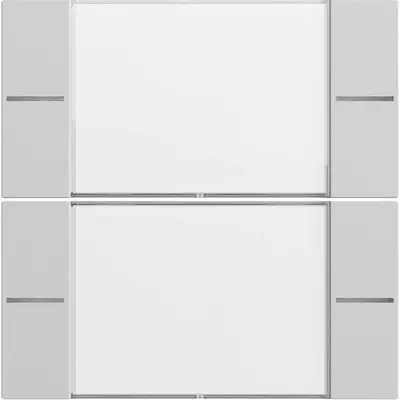 Gira wippenset 2-voudig met tekstkader voor tastsensor 4.70 grijs mat (577276)