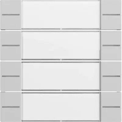Gira wippenset 4-voudig met tekstkader voor tastsensor 4.70 grijs mat (577476)