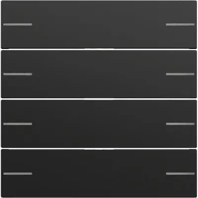 Gira wippenset 4-voudig voor tastsensor 4.70 zwart mat (575474)