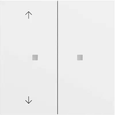 Gira KNX RF bedieningselement-opzetstuk 2-voudig met pijlsymbolen Systeem 70 wit mat (510872)