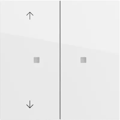 Gira KNX RF bedieningselement-opzetstuk 2-voudig met pijlsymbolen Systeem 70 wit glans (510870)