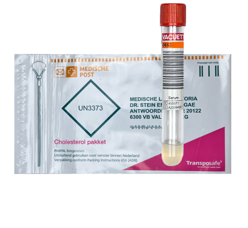 Cholesterol pakket  vetprofiel Chol totaal, HDL, LDL, Triglyceriden