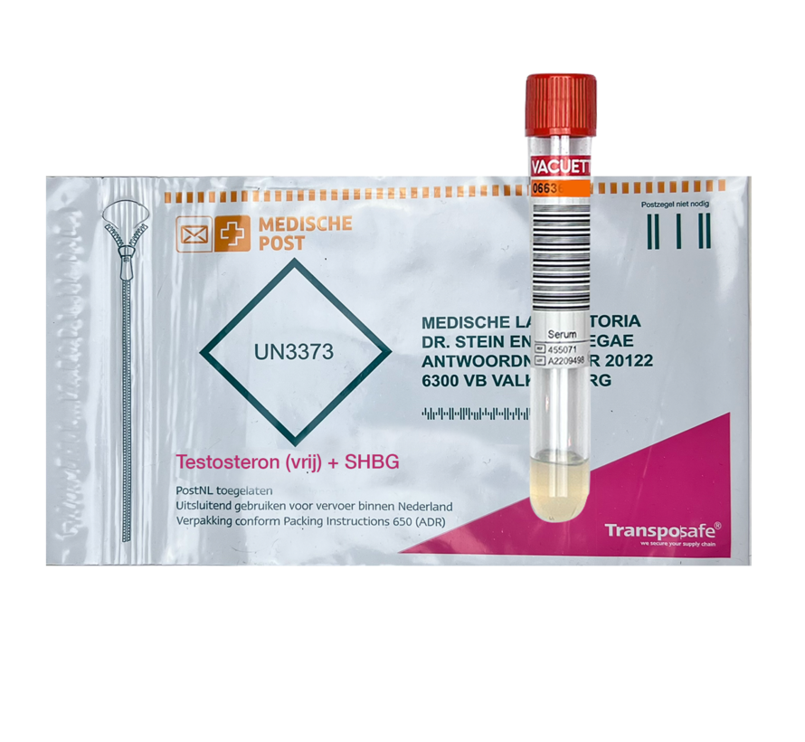 Bloedonderzoek Testosteron (vrij) + SHBG - Vingerprik