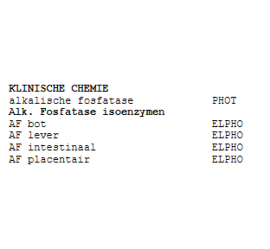 Alkalische fosfatase iso-enzymen