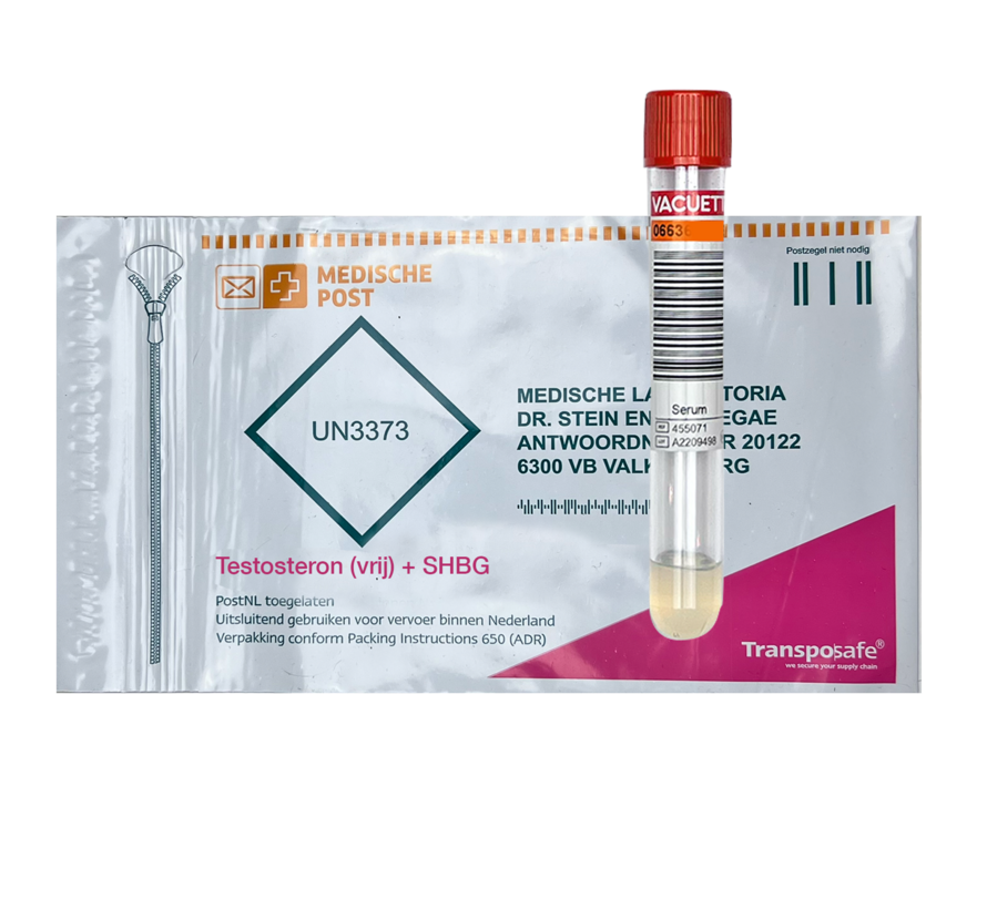 Bloedonderzoek Upgrade van testosteron naar testosteron vrij + SHBG Vingerprik