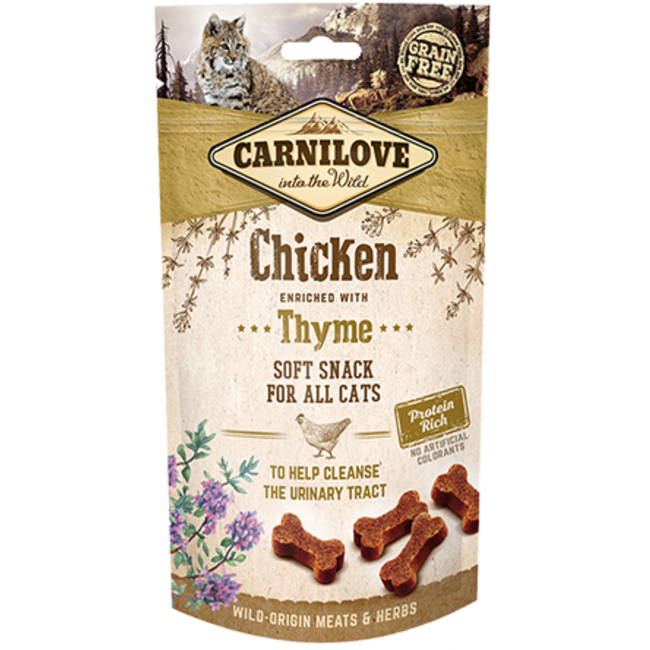 Carnilove kattensnacks soft snack - Kip met tijm