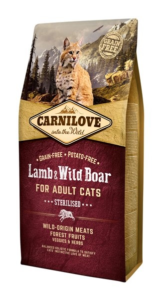 Carnilove Lamb & Wild boar Sterilised 6 kg