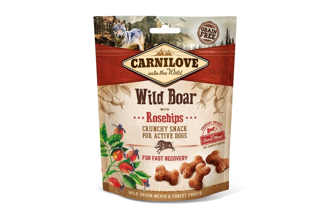 Carnilove Crunchy Snack Wild Boar with Rosehips 200gr