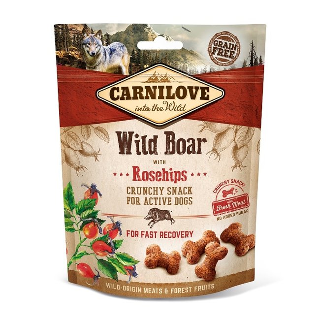 Carnilove Crunchy Snack Wild Boar with Rosehips 200gr
