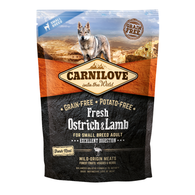Carnilove Fresh Ostrich & Lamb for small dogs 1,5kg