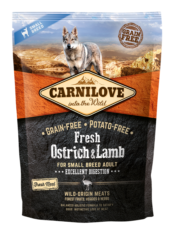 Carnilove Fresh Ostrich & Lamb for small dogs 1,5kg