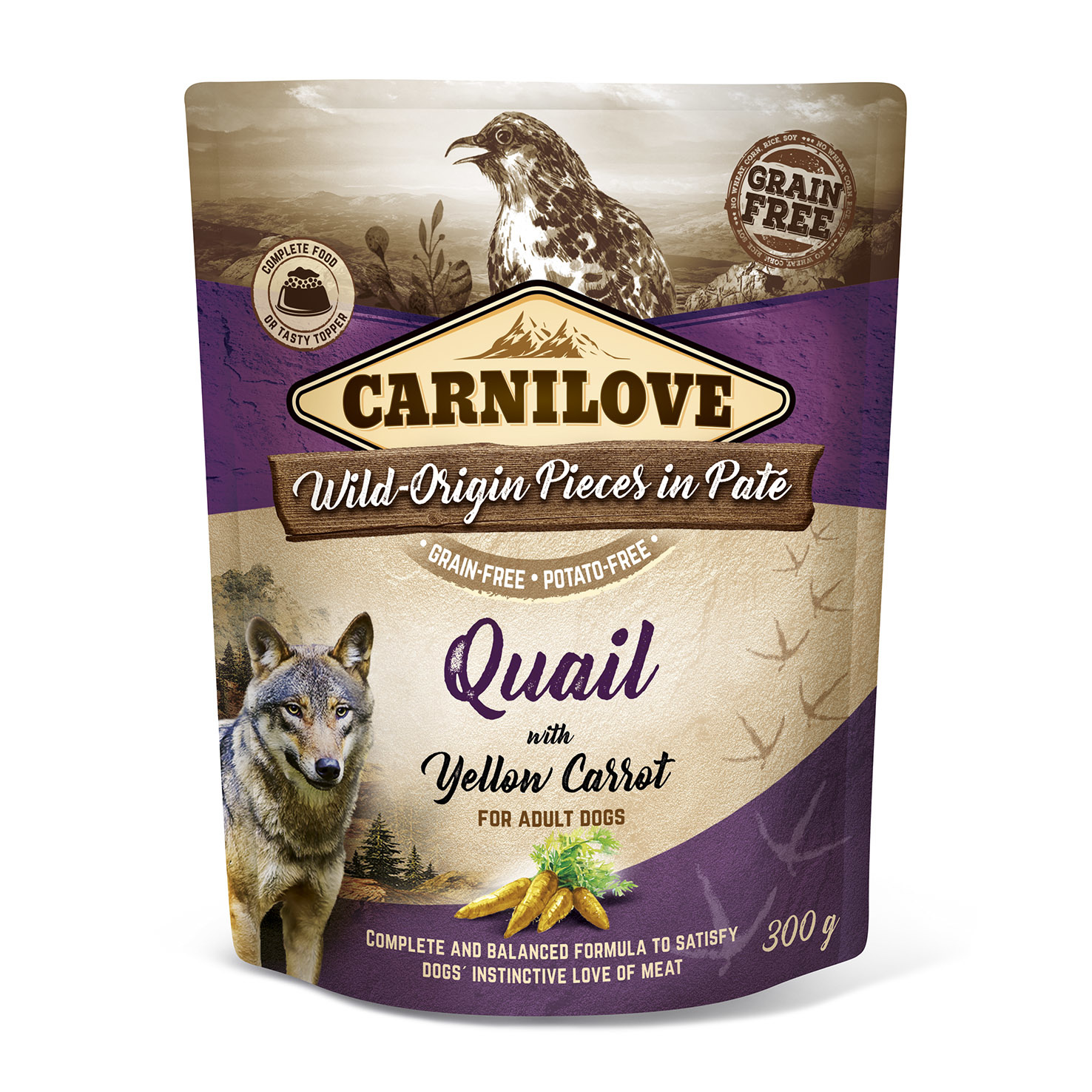 Carnilove Paté Quail with Yellow Carrot 300g
