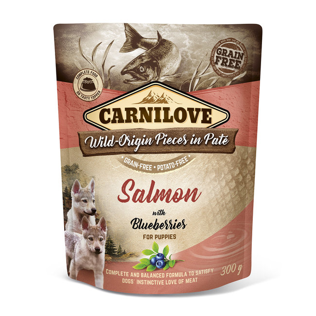 Carnilove Paté Salmon with Blueberries for Puppies 300g