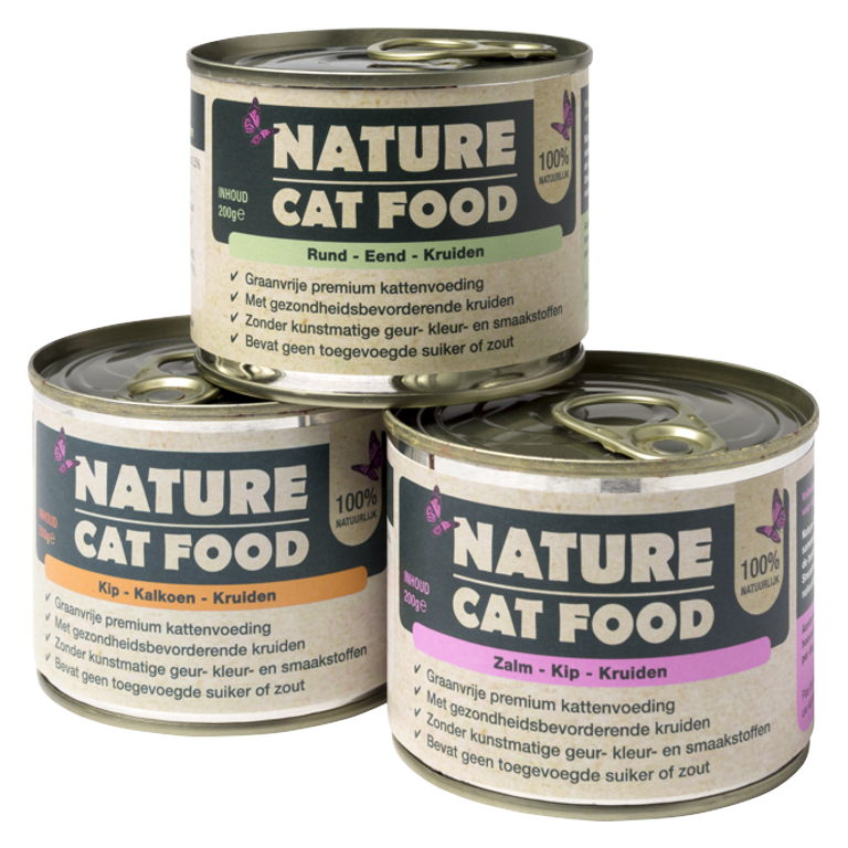 Nature Cat Food Natvoer Zalm, Kip & Kruiden