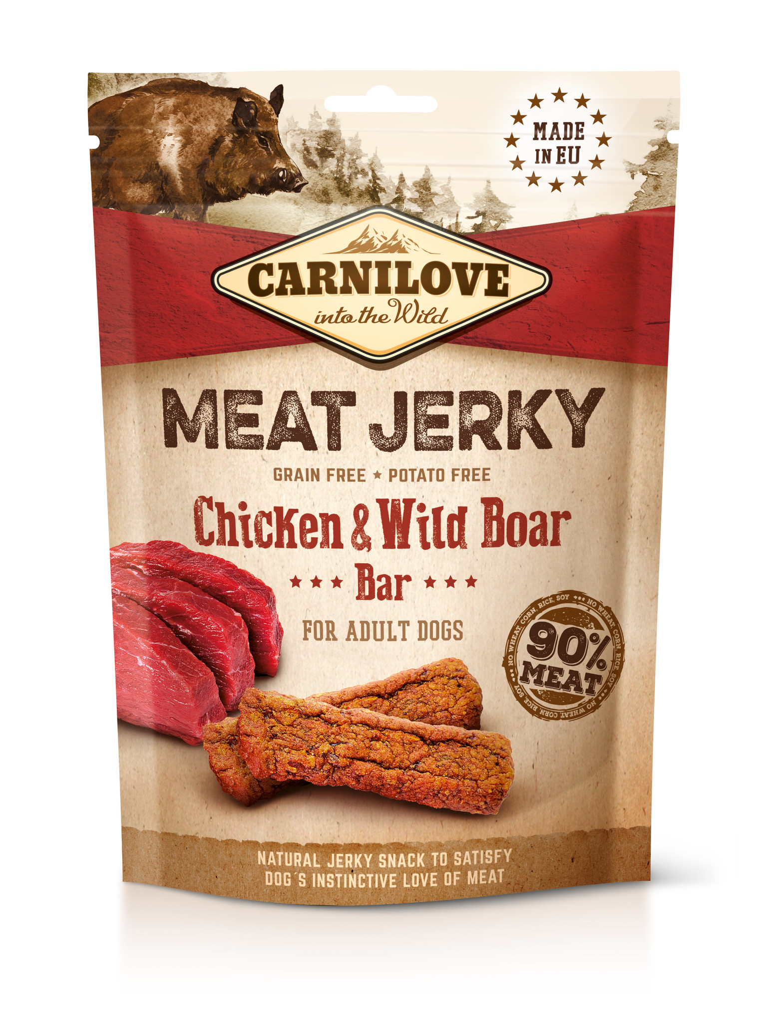 Carnilove Meat Jerky Chicken & Wild Boar Bar