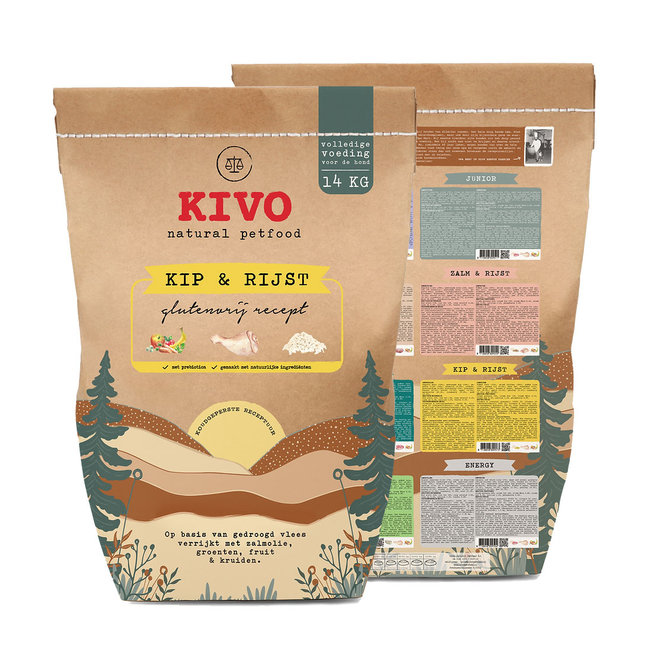 Kivo Kip & Rijst - Glutenvrij 14 kg