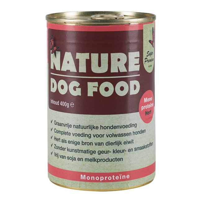 Nature Dog Food Natvoer - Monoproteïne - Hert 6 x 400g