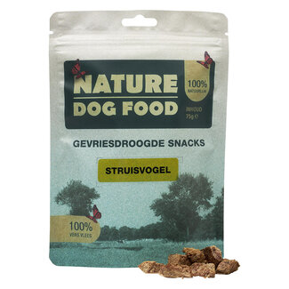 Nature Dog Food Nature Dog Food Gevriesdroogde Snacks Struisvogel