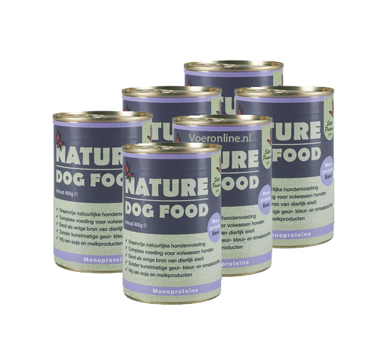Nature Dog Food Natvoer - Monoproteïne - Eend 6 x 400g