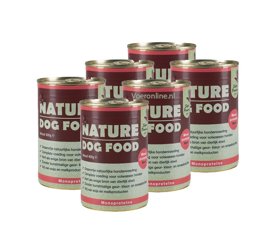 Nature Dog Food Natvoer - Monoproteïne - Hert 6 x 400g
