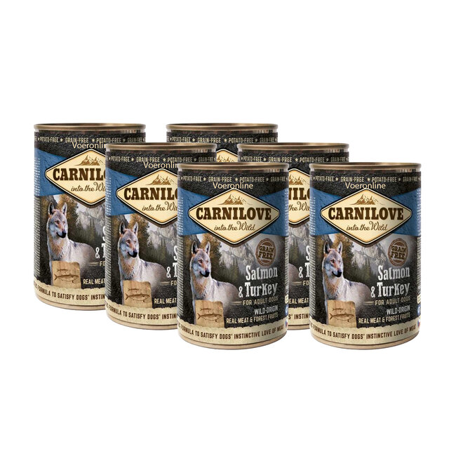 Carnilove blikvoeding Zalm & Kalkoen 6 x 400g