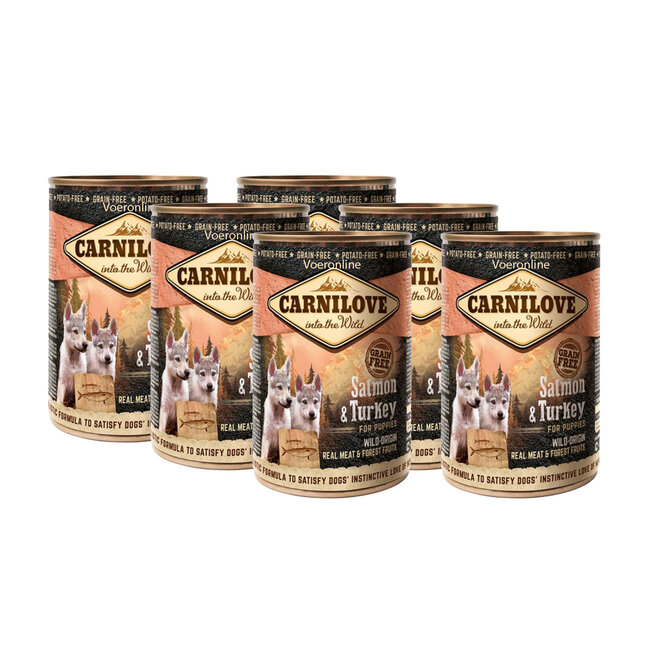Carnilove blikvoeding Puppy Zalm & Kalkoen 6 x 400g