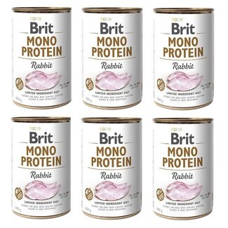 Brit Brit Mono Protein Rabbit 6 x 400 gram