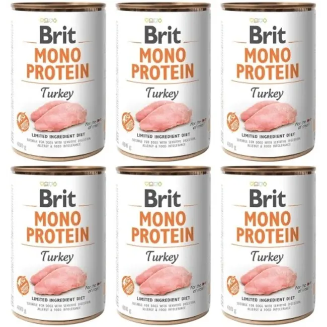 Brit Mono Protein Turkey 6 x 400 gram