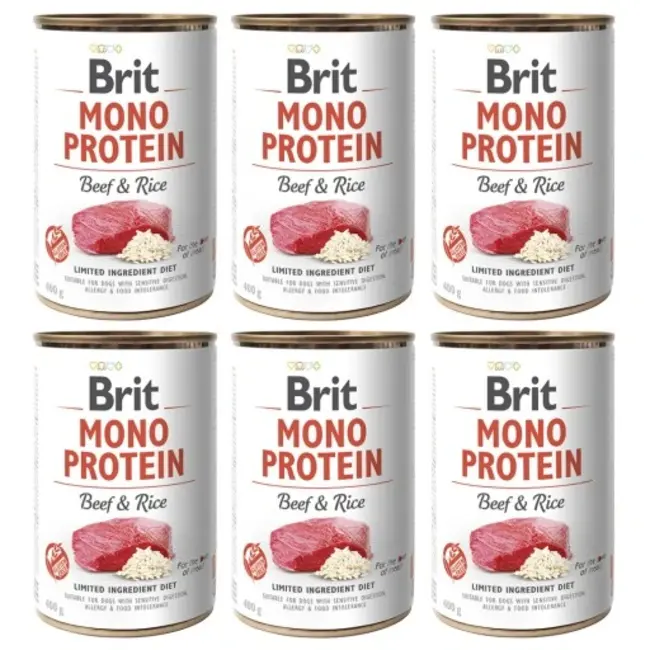 Brit Mono Protein Beef & Rice 6 x 400 gram