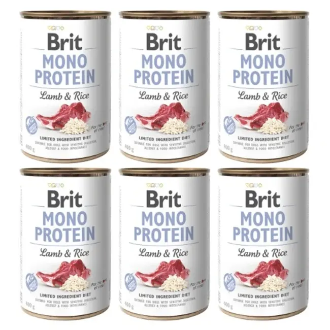 Brit Mono Protein Lamb & Rice 6 x 400 gram