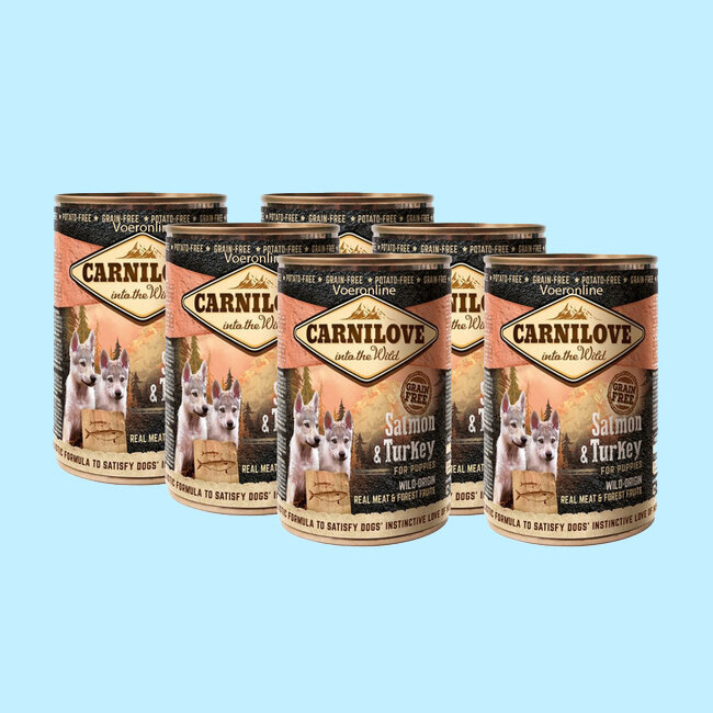 Carnilove blikvoeding Puppy Zalm & Kalkoen 6 x 400g