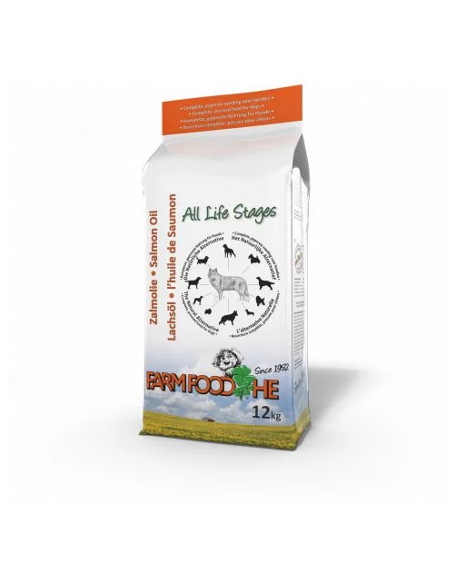Farm Food hondenvoer HE Zalmolie 12 kg | Baas & Beest