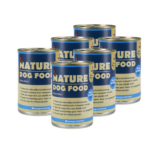 Nature Dog Food Natvoer Zalm 6 x 400 gr