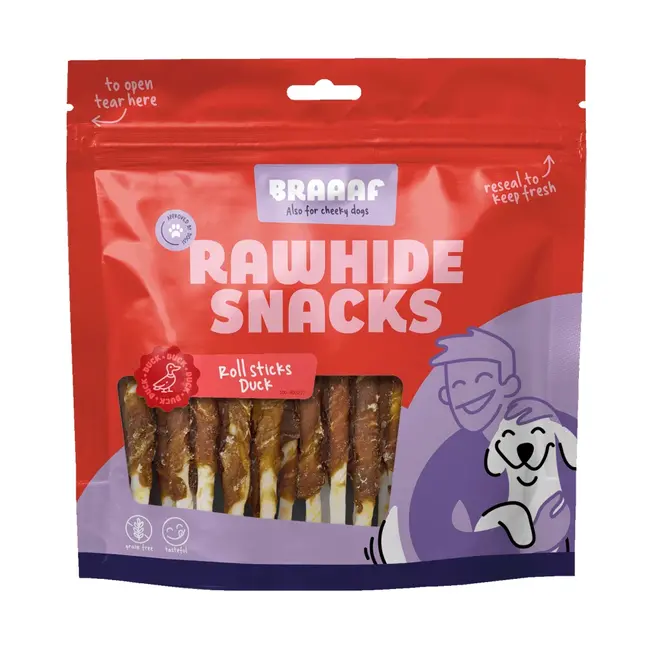 Braaaf Roll Sticks Eend (30st)