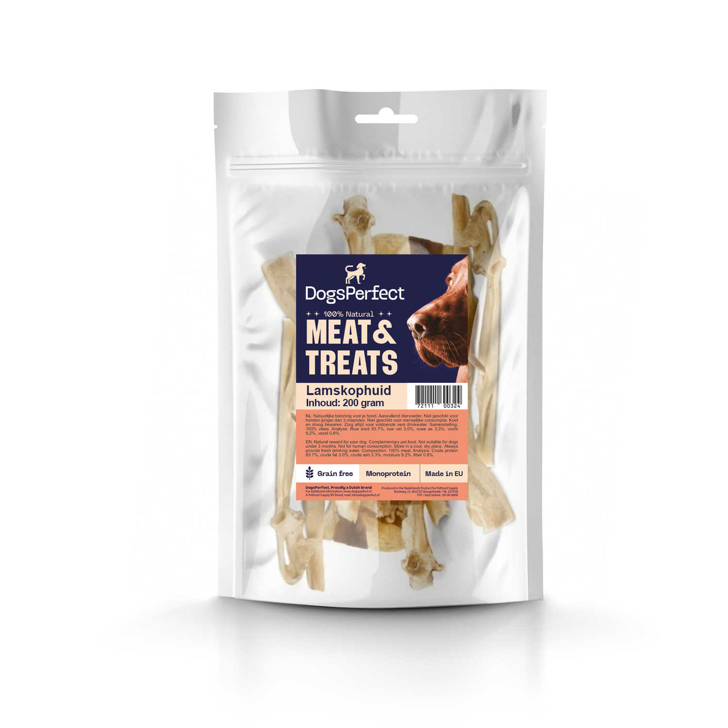 DogsPerfect Lamskophuid 200gr