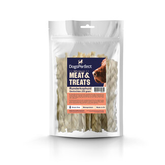 DogsPerfect DogsPerfect Gevlochten Runderkophuid 250gr