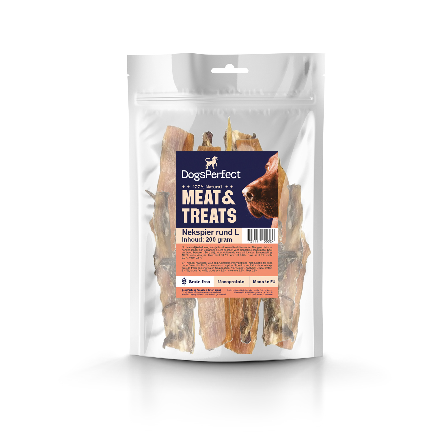 DogsPerfect Nekspier Rund Lang 200gr