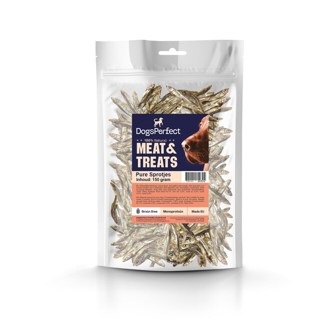 DogsPerfect Pure Sprotjes XL 150gr