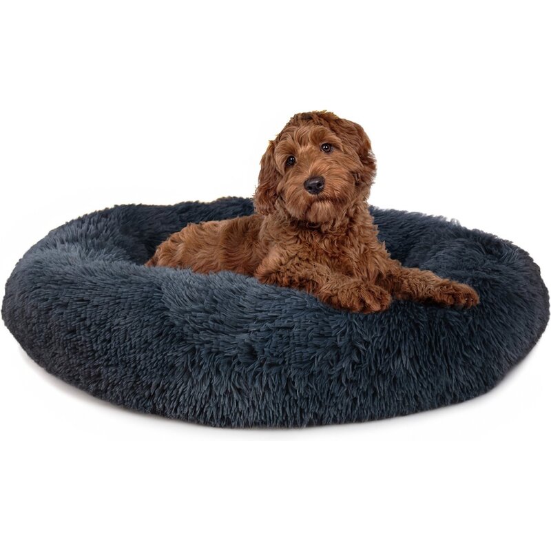 Hondenmand, hondenbed, kattenbed, donut, 65 cm, donkergrijze
