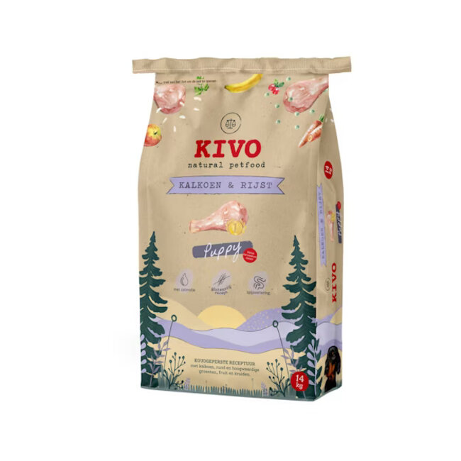 Kivo Kalkoen & Rijst Puppy - Glutenvrij