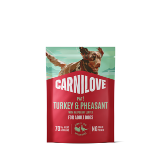 Carnilove Carnilove Dog Pouch Paté Turkey & Pheasant with Raspberry Leaves 300 g