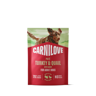 Carnilove Carnilove Dog Pouch Paté Turkey & Quail with Yellow Carrot 300 g