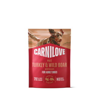 Carnilove Carnilove Dog Pouch Paté Turkey & Wild Boar with Rosehips 300 g