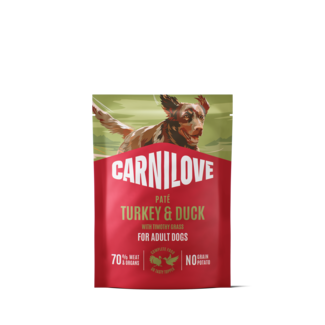 Carnilove Carnilove Dog Pouch Paté Turkey & Duck with Timothy Grass 300 g
