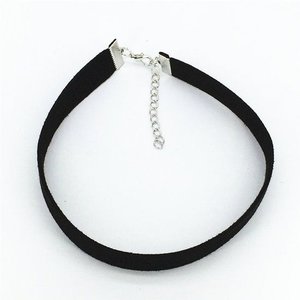 Janshop Zwart Fluweel Choker Ketting Handgemaakt Retro 15mm