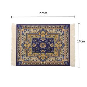 Janshop Blauw 275x180mm Vintage Muismat Perzisch Tapijt Met Kwastjes