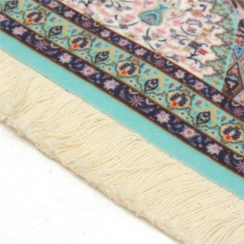 Janshop Lichtblauw 280x180mm Vintage Muismat Perzisch Tapijt Met Kwastjes